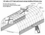 34'Wx48'Lx21'4"H wall mount building